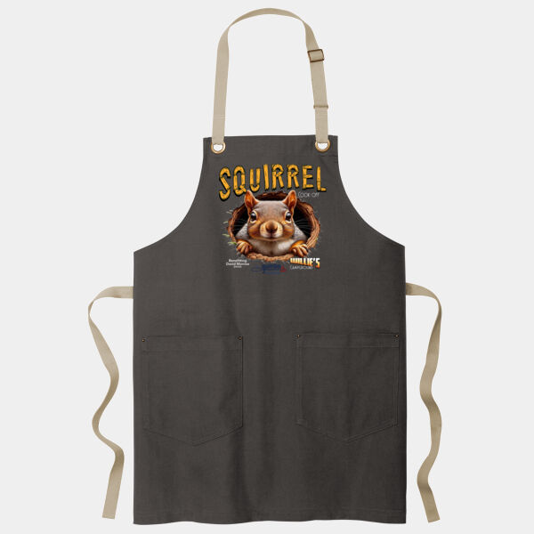 Canvas Full-Length Two-Pocket Apron - Canvas Full Length Two Pocket Apron Thumbnail